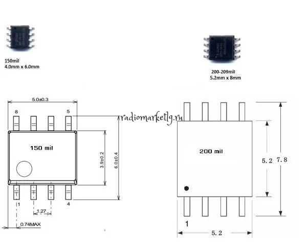  SOIC8 to DIP8 200mil