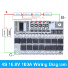   4S BMS 16.8  100A Li-ion  18650  