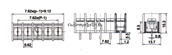 - KF-25C-03P(7.62; 300V; 10A)