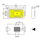  SMD 5730 (-) 0,5W  6000-6500K(3.2-3.4V 150 mA, 45-60Lm)