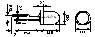    10 HL-1003U3YD(0,9cd, 60 (590nm))