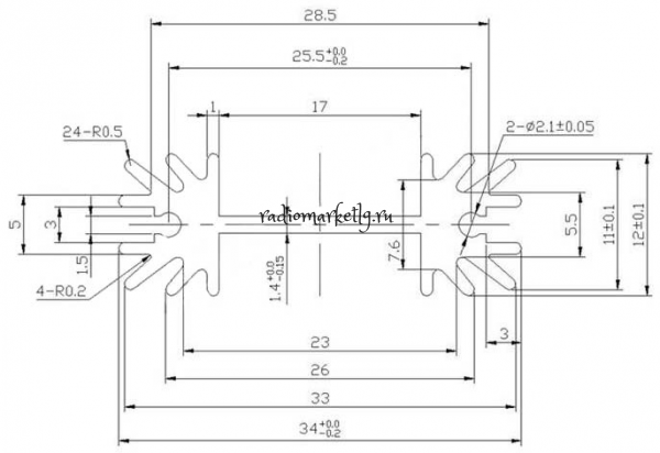  LRK-059-25 (HS-135-25)(25x35x12,7   3.2   2,3 )