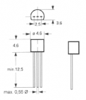   2N2222A (KSP2222A)((npn) 40V 0,6A 0,625W B:100-300)