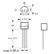   2N5401 ( 2N5551)((pnp) 160V; 0,3A; 0,63W; 100MHz; hfe=40)