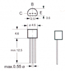   2N5401 ( 2N5551)((pnp) 160V; 0,3A; 0,63W; 100MHz; hfe=40)