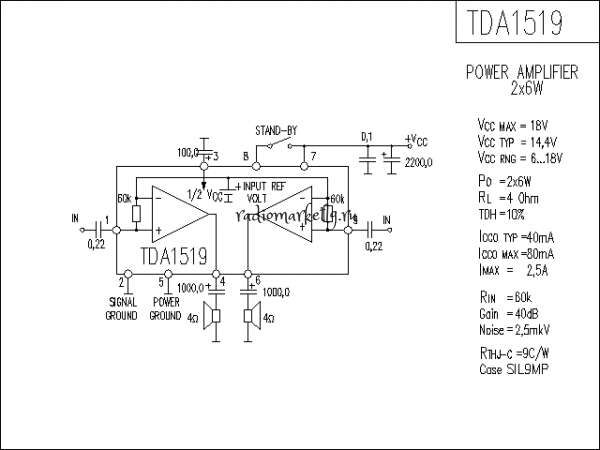  TDA1519