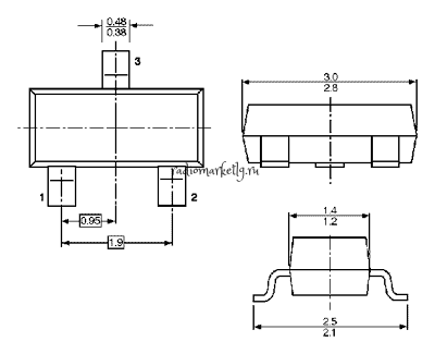 -    BAS21 smd(U=200V; If=0,2A; trr=50ns Cd=5pF)