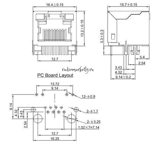  8P8C+2LED,  ()